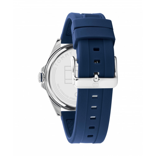 Reloj de hombre Tommy Hifilger 1791982 tres agujas de silicona azul