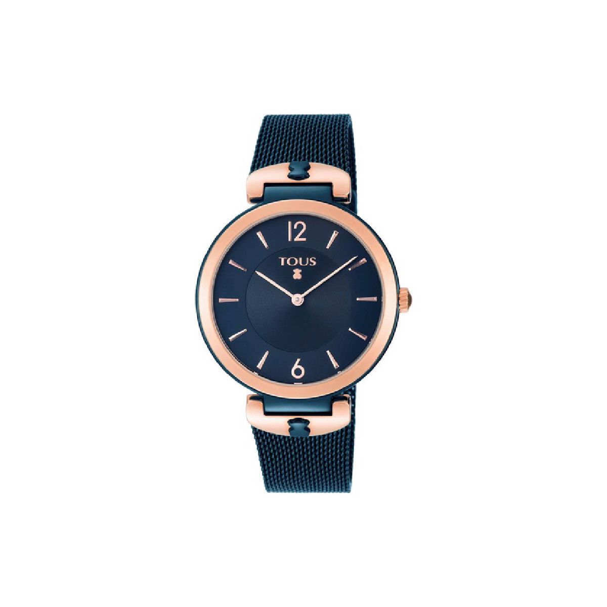Reloj S-Mesh bicolor acero/IP rosado y azul 800350835