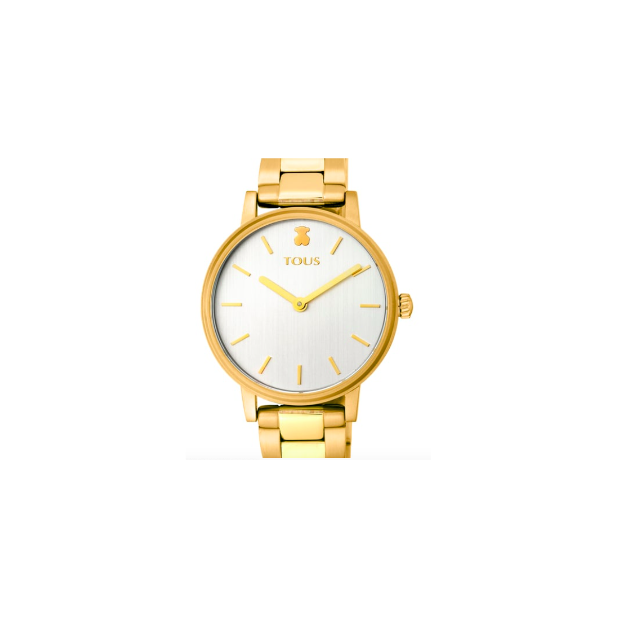 Reloj Tous Rond Color de acero IP dorado con zirconitas degradé azul 100350595